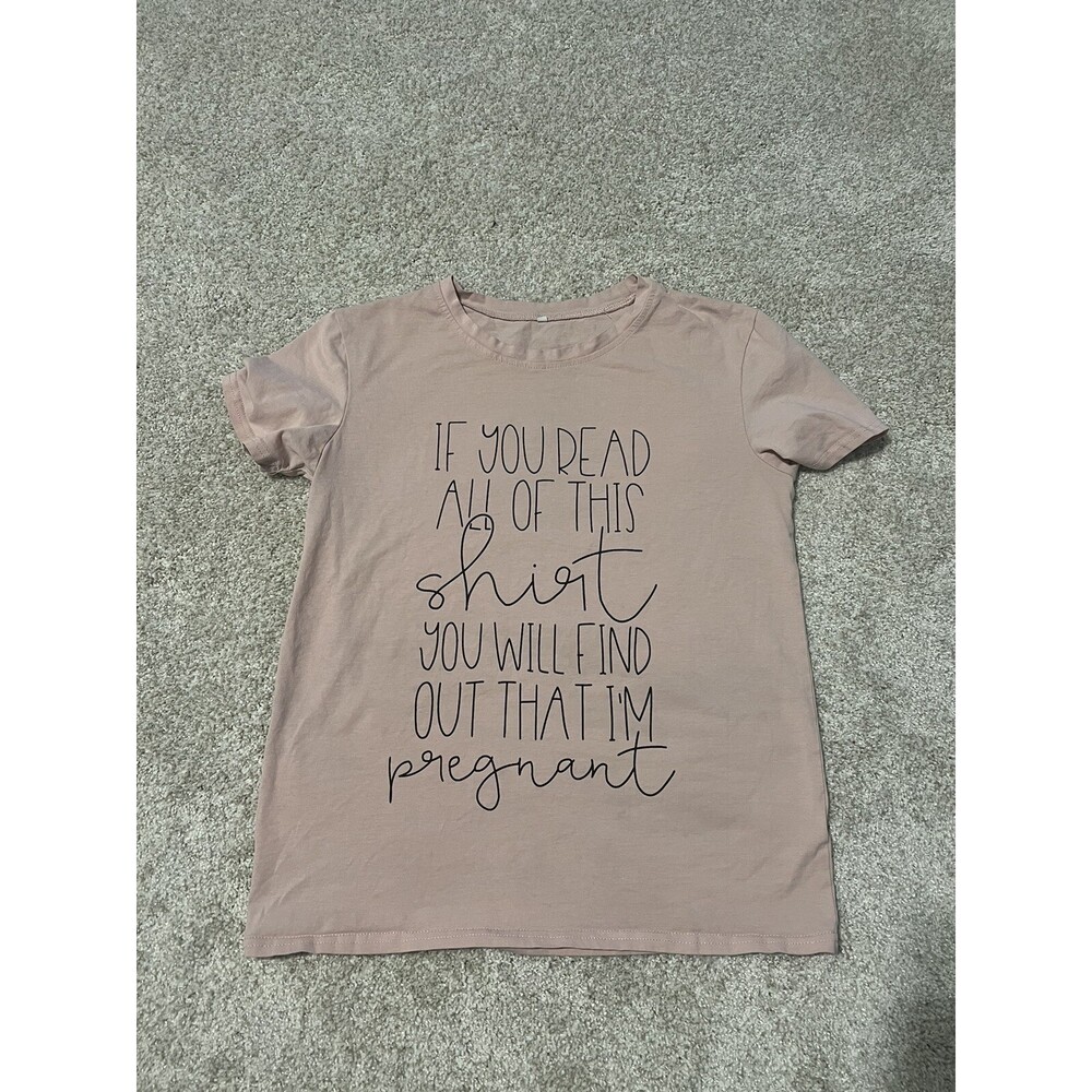 If You Can Read This I’m Pregnant T shirt Pregnancy Announcement Reveal Small